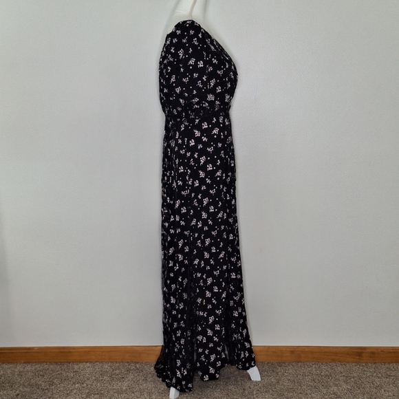 Forever 21 Plus Black Floral Lace Maxi Dress Size 0X - Picture 5 of 15